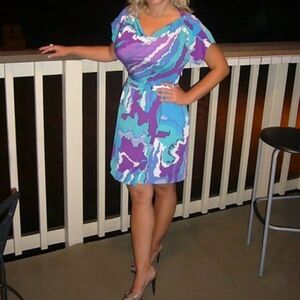 Vibrant Purple and Blue Women's Dress